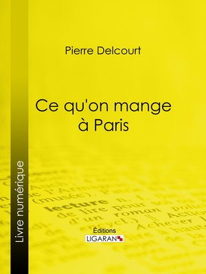 cover image of Ce qu'on mange à Paris